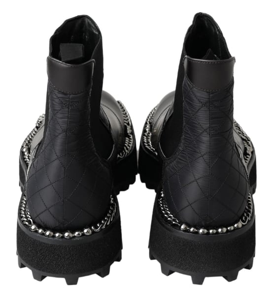 Botas elásticas de cuero negro Dolce & Gabbana - Image 6