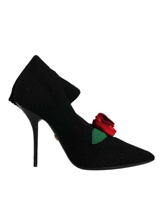 Botas de media caña con tacones de aguja negras Dolce & Gabbana - Image 1