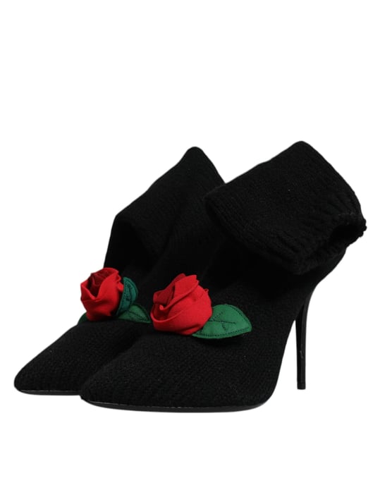 Botas de media caña con tacones de aguja negras Dolce & Gabbana - Image 4