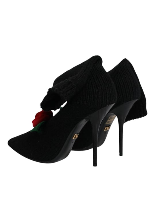 Botas de media caña con tacones de aguja negras Dolce & Gabbana - Image 5