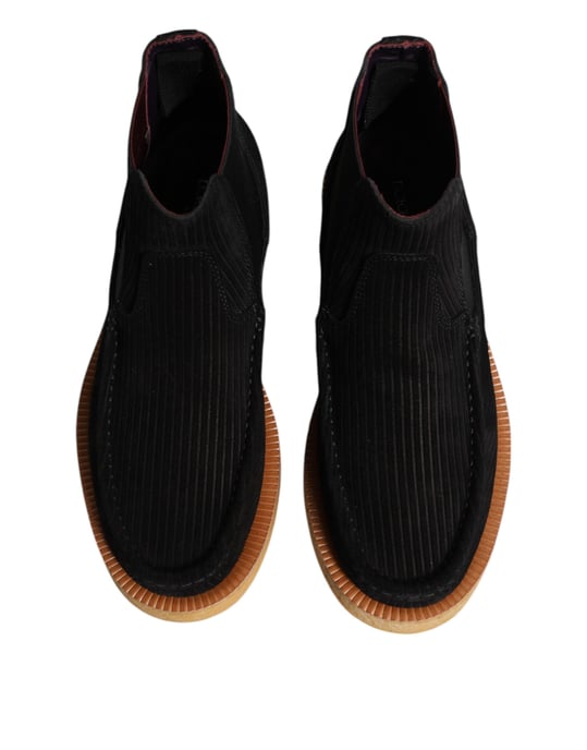 Botines Slip On de Ante Negro de Dolce & Gabbana - Image 3