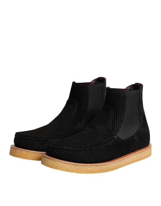 Botines Slip On de Ante Negro de Dolce & Gabbana - Image 4