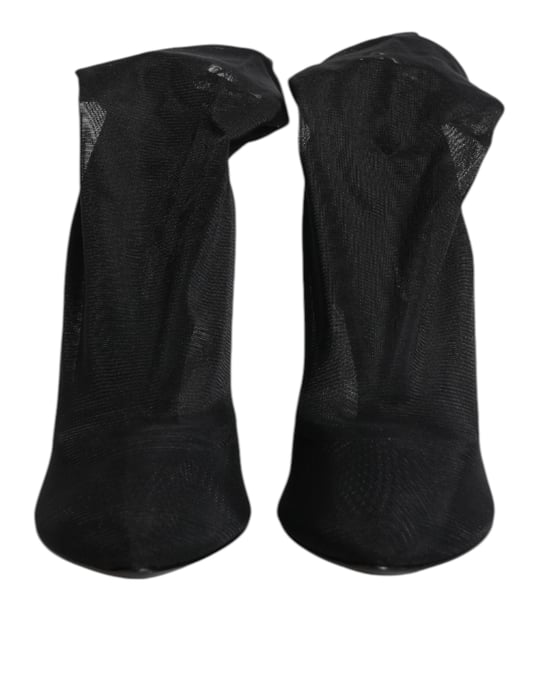Botines de malla de seda negra elástica Dolce & Gabbana - Image 2