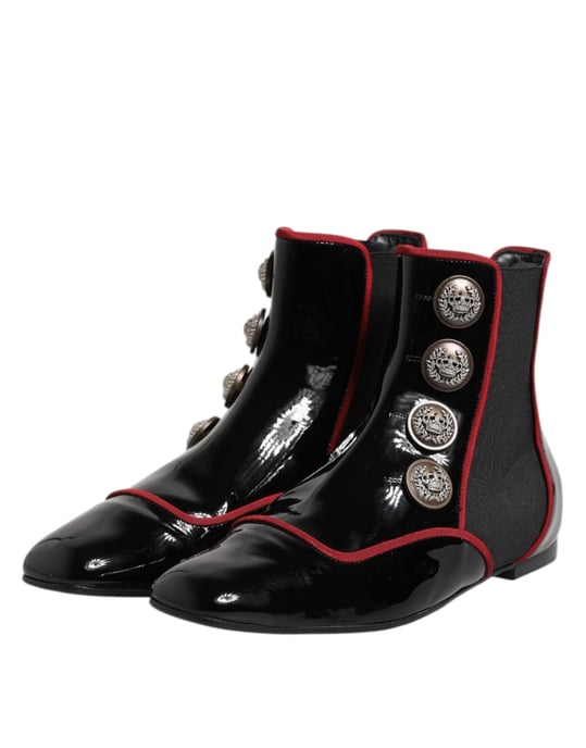 Botas Chelsea con Botones Negras Jackie de Dolce & Gabbana - Image 4