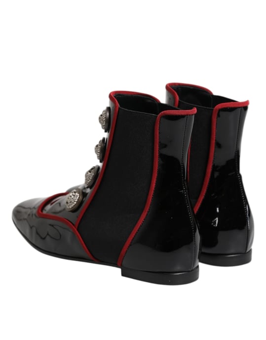 Botas Chelsea con Botones Negras Jackie de Dolce & Gabbana - Image 5