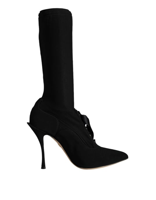 Botas de media caña de tacón alto negras Dolce & Gabbana - Image 1