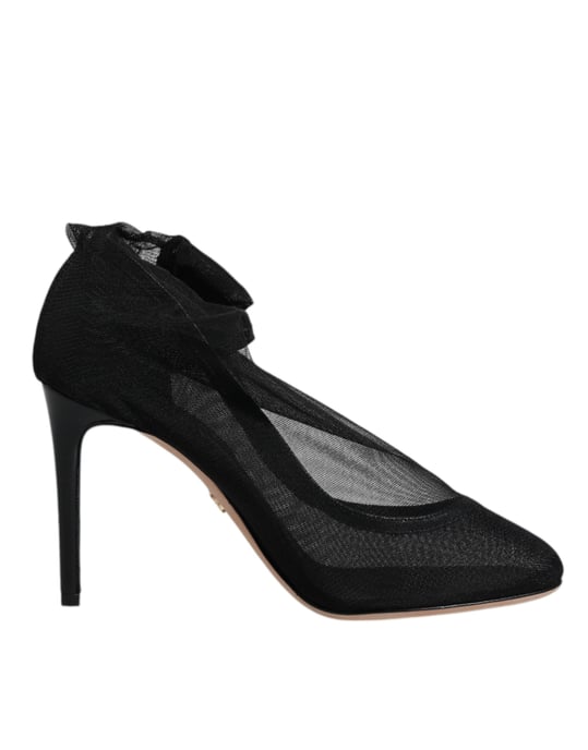 Botas de estilo calcetín de malla de nylon negro Dolce & Gabbana - Image 1