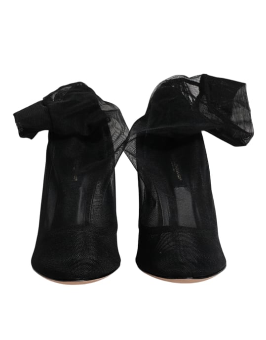 Botas de estilo calcetín de malla de nylon negro Dolce & Gabbana - Image 2