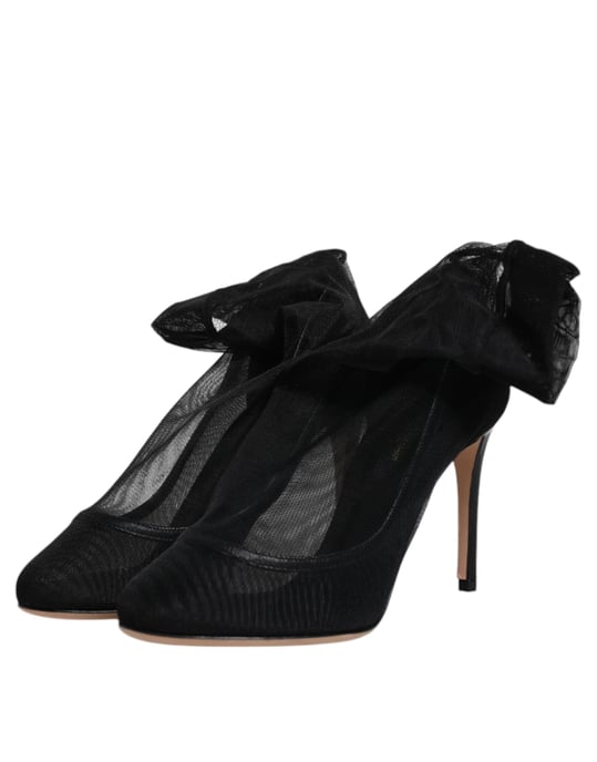 Botas de estilo calcetín de malla de nylon negro Dolce & Gabbana - Image 4