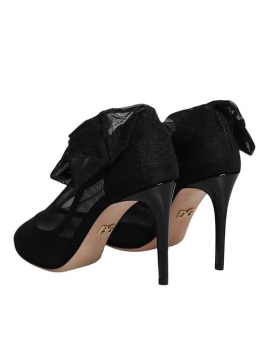 Botas de estilo calcetín de malla de nylon negro Dolce & Gabbana - Image 5