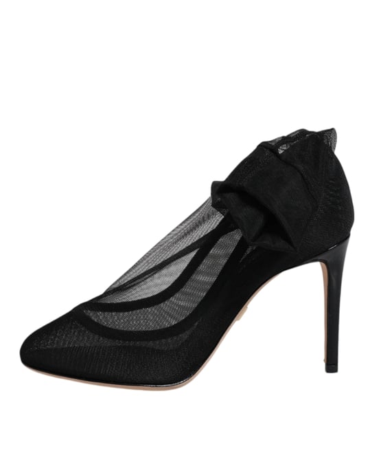Botas de estilo calcetín de malla de nylon negro Dolce & Gabbana - Image 6