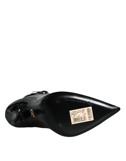 Botines de tacón alto de cuero negro Dolce & Gabbana - Image 6
