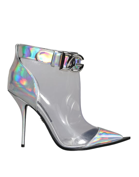 Botines Cortos de PVC Iridiscente Plateado Dolce & Gabbana - Image 1