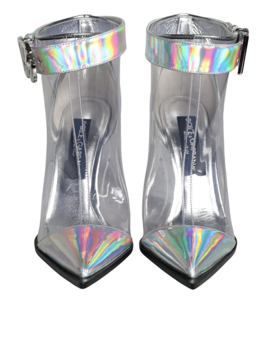 Botines Cortos de PVC Iridiscente Plateado Dolce & Gabbana - Image 2