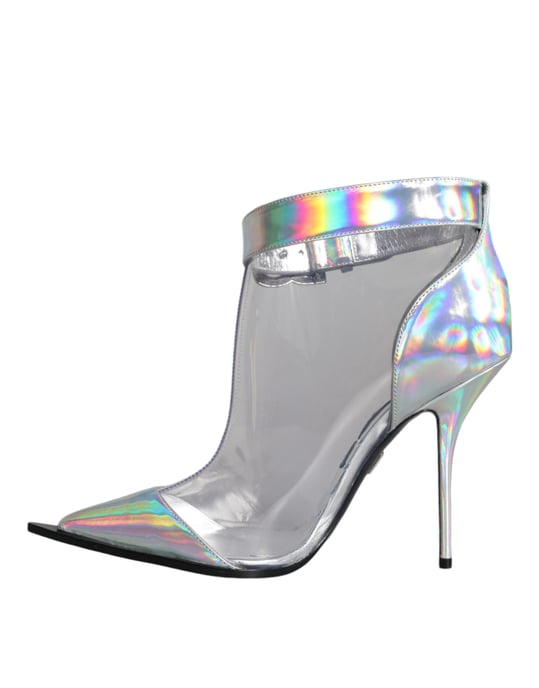 Botines Cortos de PVC Iridiscente Plateado Dolce & Gabbana - Image 4