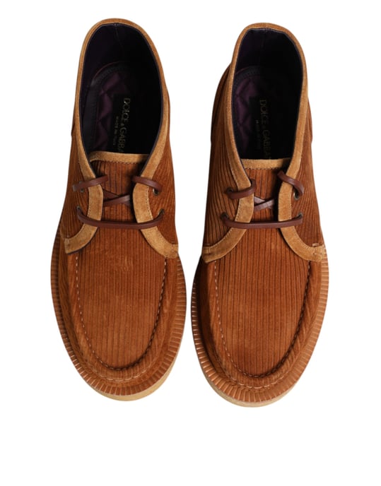Botines de ante marrón de cuero nubuck de Dolce & Gabbana - Image 3