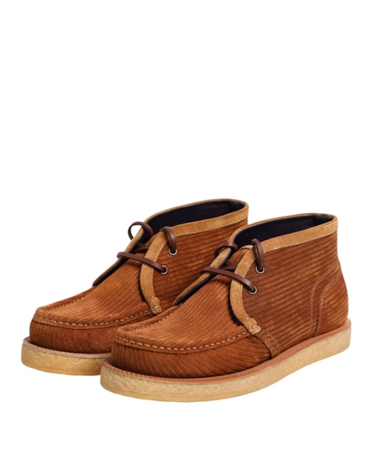 Botines de ante marrón de cuero nubuck de Dolce & Gabbana - Image 4