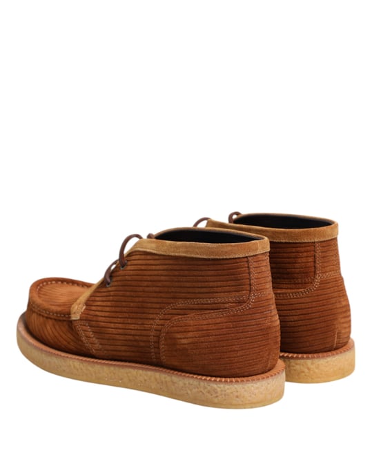 Botines de ante marrón de cuero nubuck de Dolce & Gabbana - Image 5