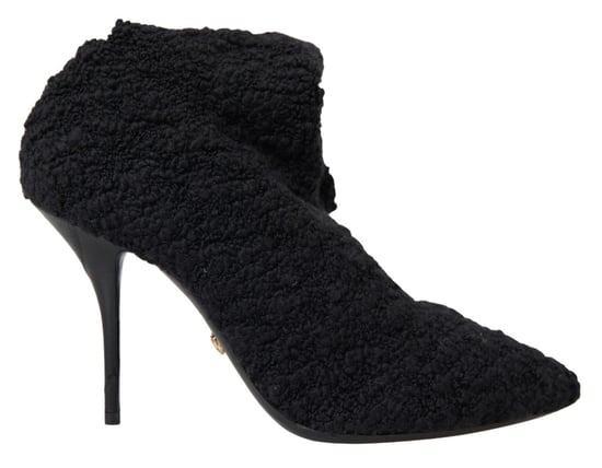 Botas de media caña de tacón stiletto negro de Dolce & Gabbana - Image 1