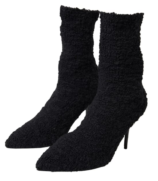 Botas de media caña de tacón stiletto negro de Dolce & Gabbana - Image 2