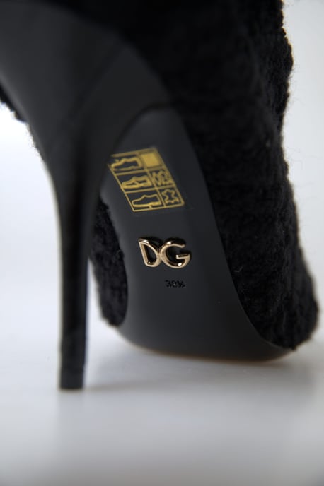 Botas de media caña de tacón stiletto negro de Dolce & Gabbana - Image 5