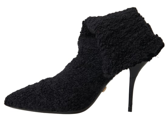 Botas de media caña de tacón stiletto negro de Dolce & Gabbana - Image 6