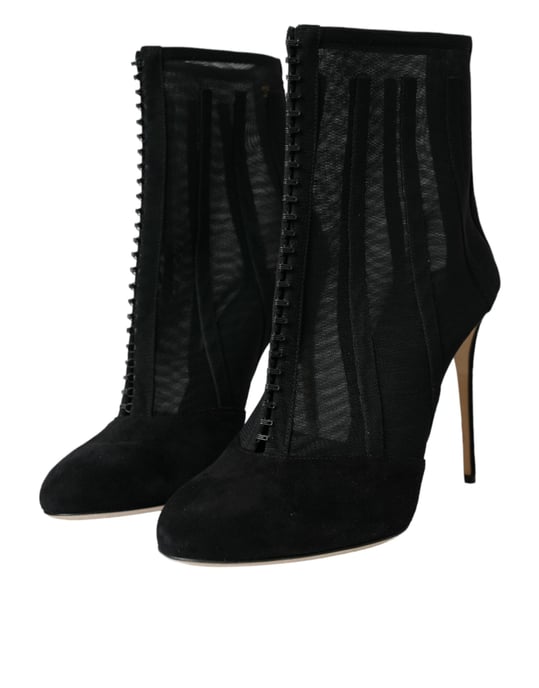 Botines de tacón stiletto de malla negra Dolce & Gabbana - Image 2