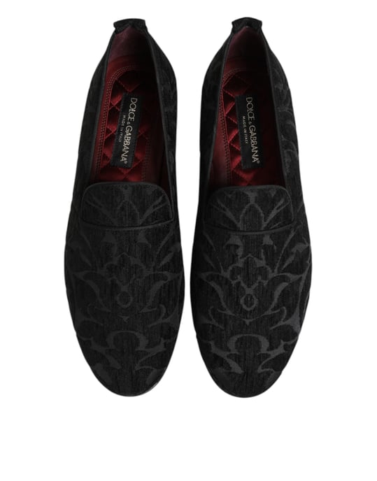 Mocasines de brocado negro Dolce & Gabbana para hombre - Image 4