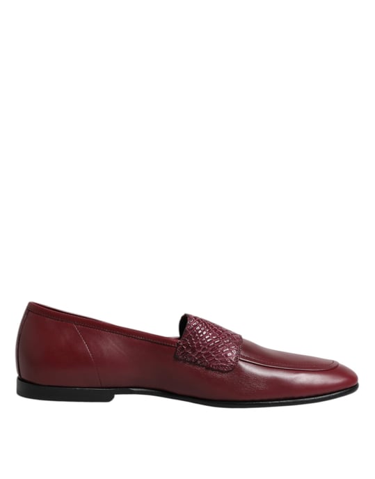 Zapatos formales sin cordones de piel de ternera burdeos de Dolce & Gabbana - Image 1