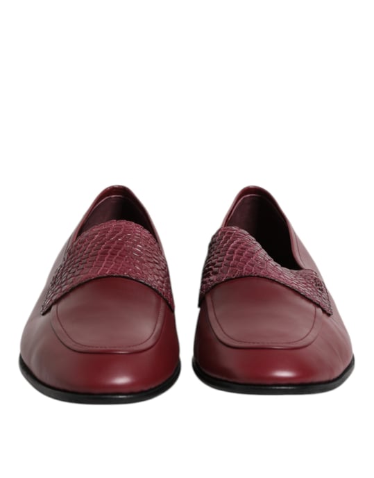 Zapatos formales sin cordones de piel de ternera burdeos de Dolce & Gabbana - Image 2