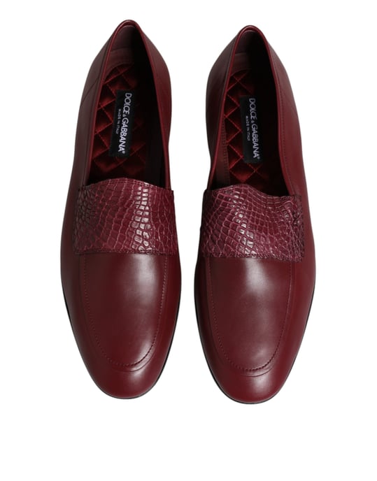 Zapatos formales sin cordones de piel de ternera burdeos de Dolce & Gabbana - Image 3