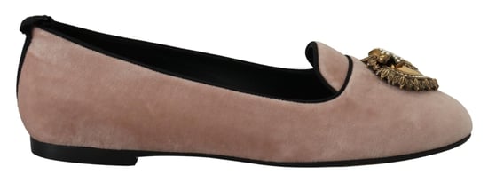 Mocasines Planos Rosa de Terciopelo Dolce & Gabbana - Image 1