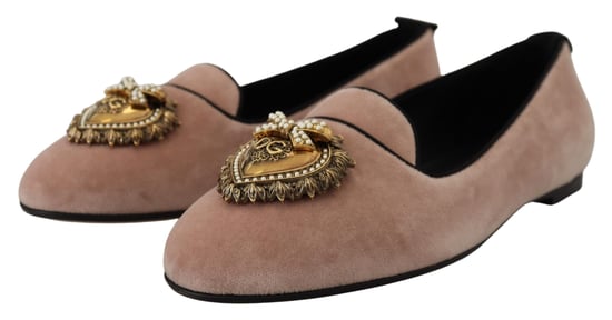 Mocasines Planos Rosa de Terciopelo Dolce & Gabbana - Image 2