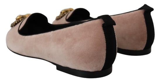 Mocasines Planos Rosa de Terciopelo Dolce & Gabbana - Image 3