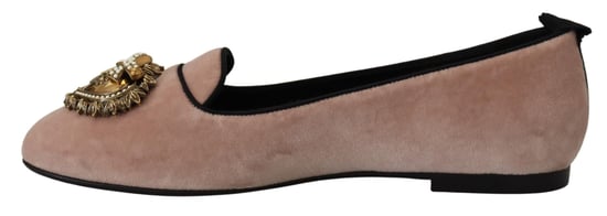Mocasines Planos Rosa de Terciopelo Dolce & Gabbana - Image 4