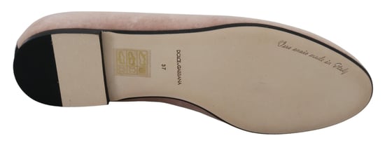 Mocasines Planos Rosa de Terciopelo Dolce & Gabbana - Image 5