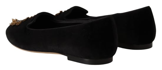 Zapatos planos Slip On Negros DG Corazón Sagrado de Dolce & Gabbana - Image 4