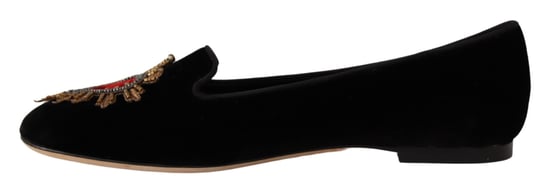 Zapatos planos Slip On Negros DG Corazón Sagrado de Dolce & Gabbana - Image 5