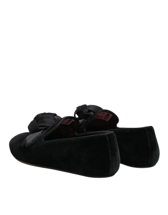 Mocasines de Algodón Rosa de Ante Negro Dolce & Gabbana - Image 5