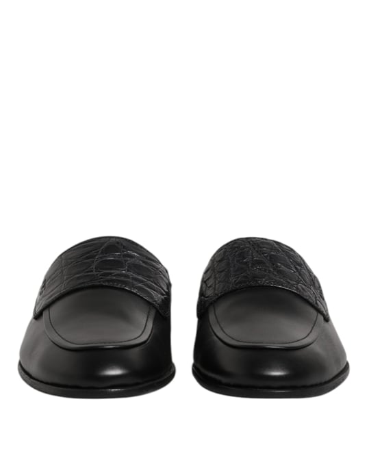 Mocasines sin cordones de cuero de ternera negro Dolce & Gabbana - Image 2