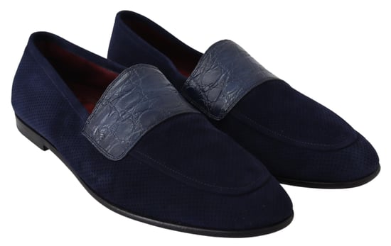 Zapatos Mocasines de Piel de Caimán Azul de Dolce & Gabbana - Image 5