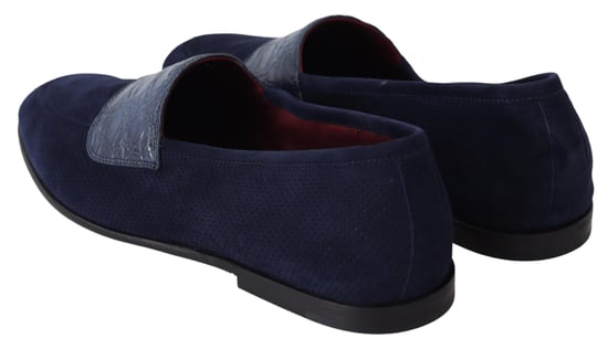 Zapatos Mocasines de Piel de Caimán Azul de Dolce & Gabbana - Image 6