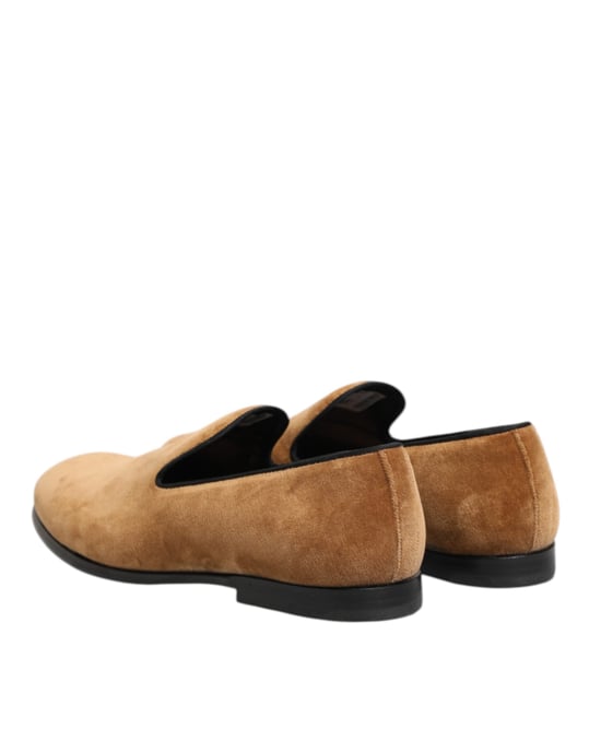 Mocasines Formales para Hombre en Cuero Suede Marrón Dolce & Gabbana - Image 6