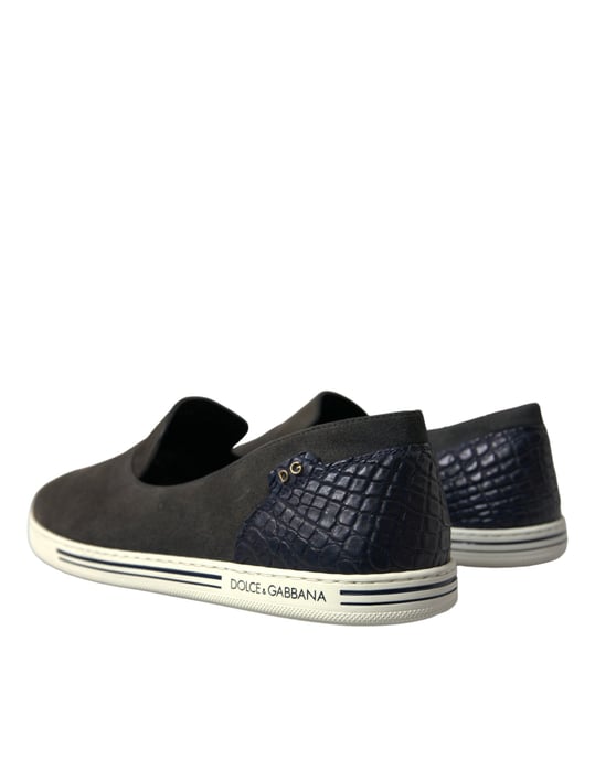 Mocasines de Piel de Caiman Azul Dolce & Gabbana para Hombre - Image 4