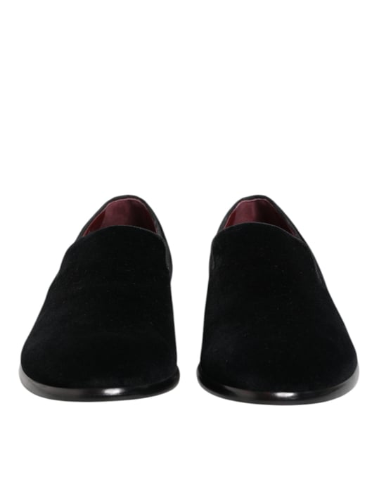 Mocasines de Terciopelo Negro Dolce & Gabbana para Hombres - Image 2
