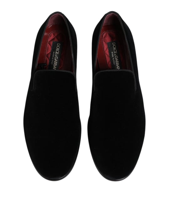 Mocasines de Terciopelo Negro Dolce & Gabbana para Hombres - Image 3