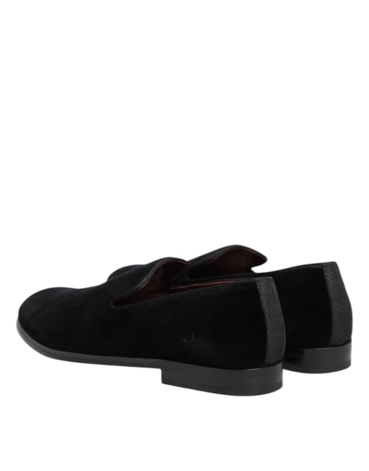 Mocasines de Terciopelo Negro Dolce & Gabbana para Hombres - Image 5