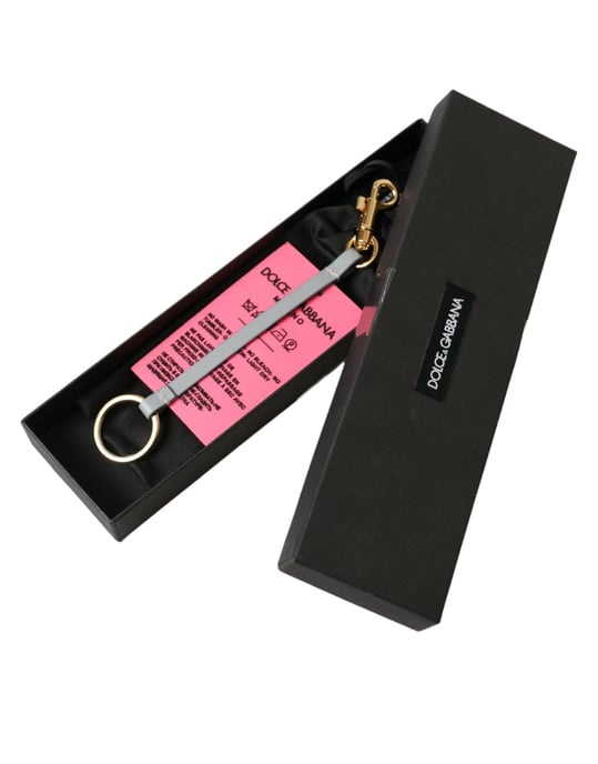 Llave con Logo DG de Silicona Rosa y Latón Dorado de Dolce & Gabbana - Image 6