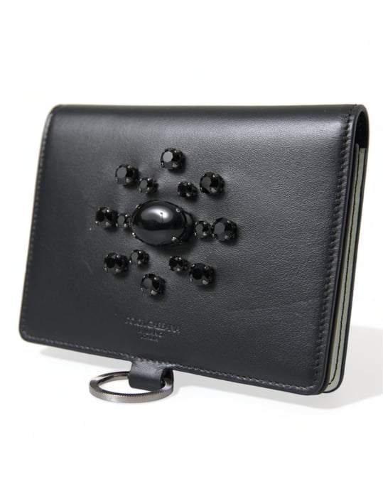 Tarjetero de cuero negro con adornos de cristal Dolce & Gabbana - Image 3