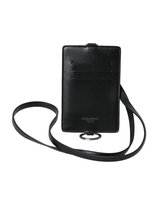 Dolce & Gabbana Portacarnet de Cuero de Ternera Negro con Logo para Hombre - Image 2
